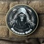 Шеврон ПВХ Круглий Memento mori Жнець