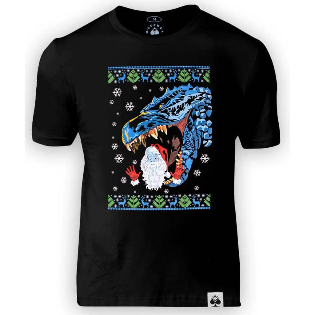 Футболка Santa та Godzilla