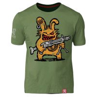 Футболка Пекельний заєць з машенгвером olive