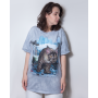 Футболка GANK Tie-dye Catzilla Light Grey