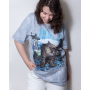 Футболка GANK Tie-dye Catzilla Light Grey