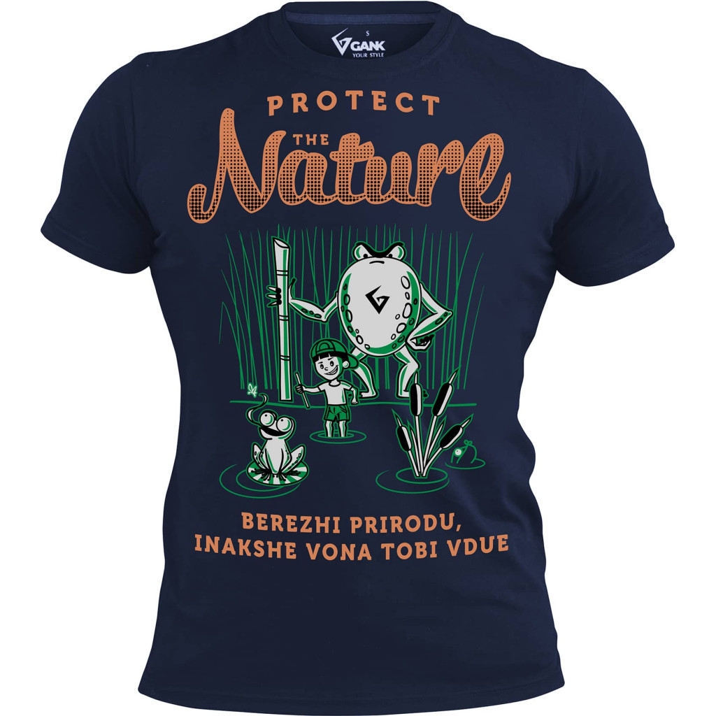 Футболка GANK Бережи природу Dark Navy Blue
