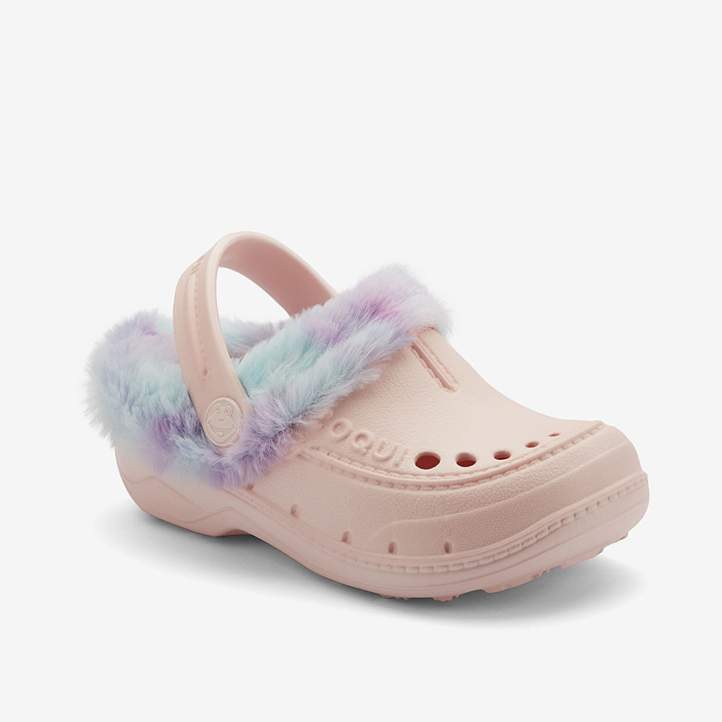 Утеплені клоги (сабо) HUSKY Candy pink/Rainbow