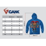 Худі GANK Tie-dye Джокер Freaky Jester Blue
