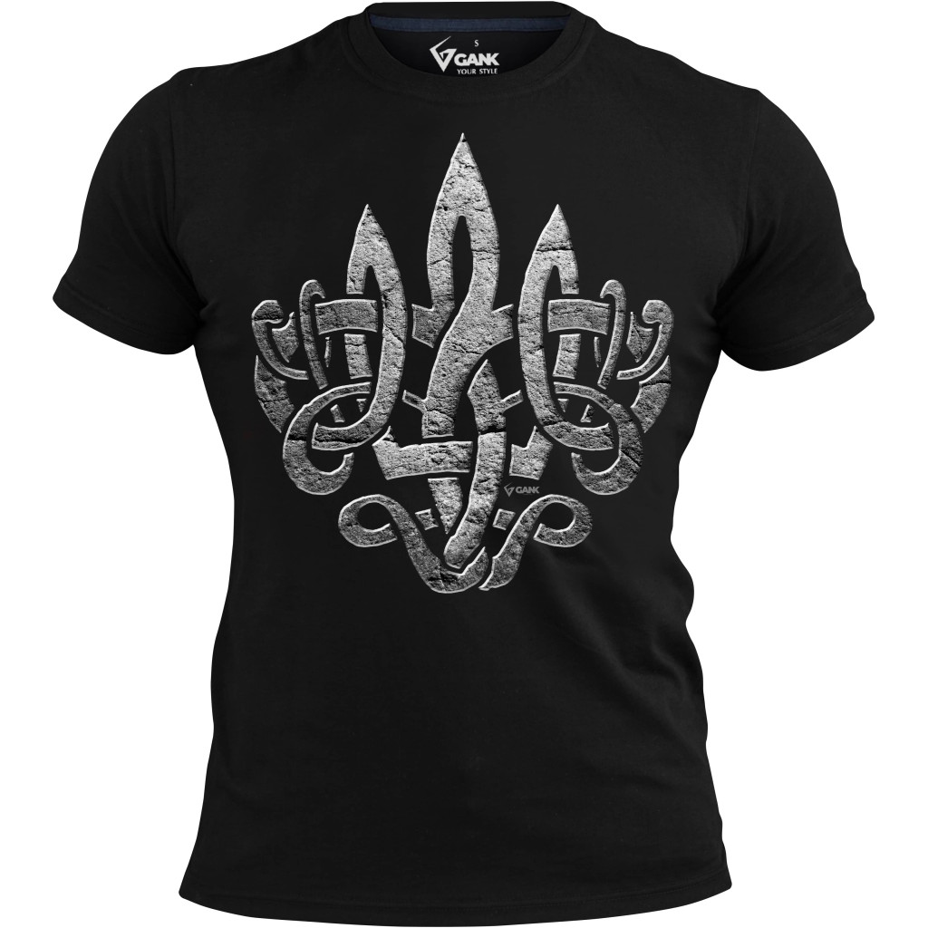 Футболка GANK Тризуб у серці Black