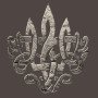 Футболка GANK Тризуб у серці Brown