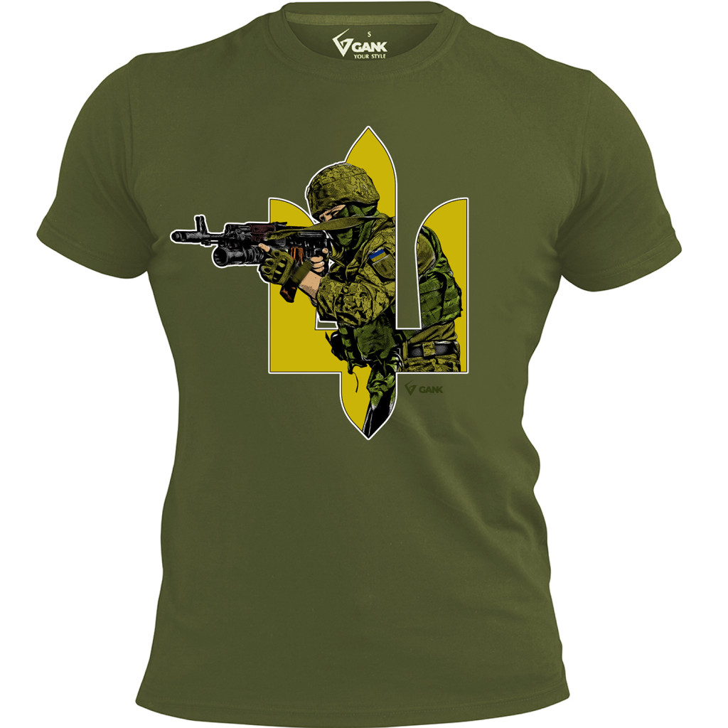 Футболка GANK Вірю в ЗСУ Olive