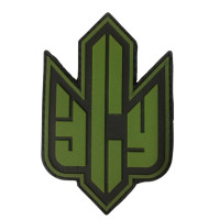 Шеврон ПВХ Тризуб ЗСУ Black/Green