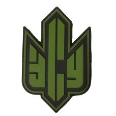 Шеврон ПВХ Тризуб ЗСУ Black/Green
