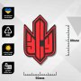 Шеврон Тризуб ЗСУ ПВХ Black/Red