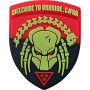 Шеврон Хижак ПВХ Welcome to Ukraine Black/Red