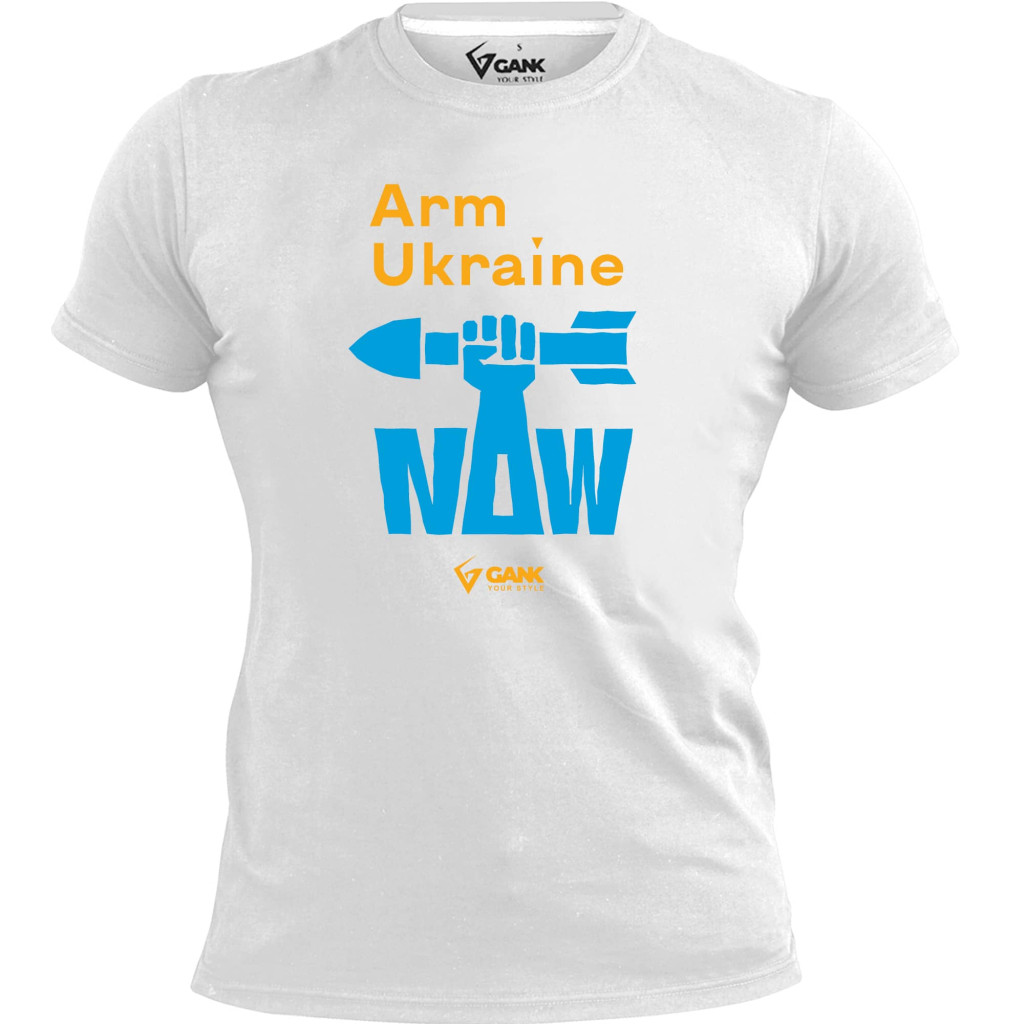 Футболка GANK Arm Ukraine White
