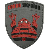 Шеврон ПВХ Слава Україні Black/red