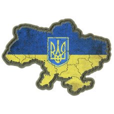 Шеврон ПВХ Мапа Тризуб Yellow/Blue