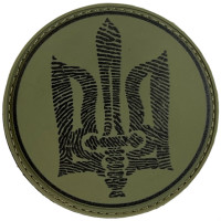 Шеврон ПВХ Круглий Тризуб УПА Olive