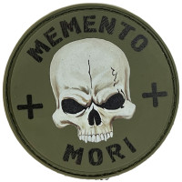 Шеврон ПВХ Круглий Memento Mori Olive