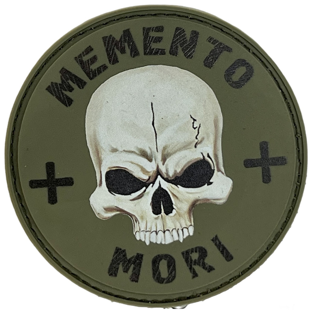 Шеврон ПВХ Круглий Memento Mori Olive