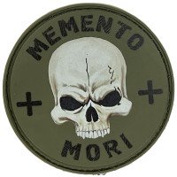 Шеврон ПВХ Круглий Memento Mori Olive
