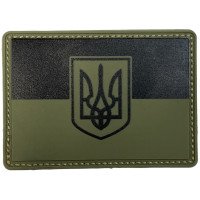 Шеврон ПВХ Тризуб Black/Olive