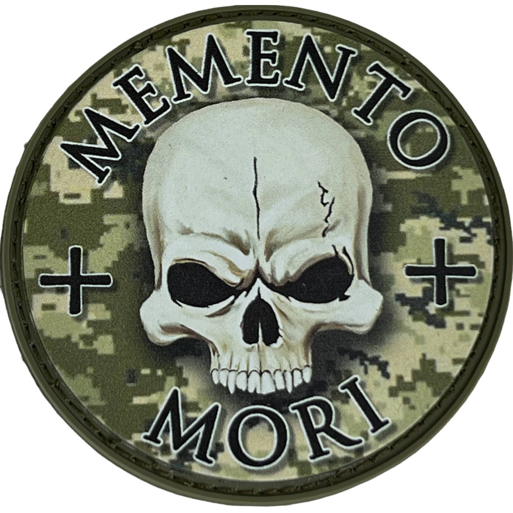 Шеврон ПВХ Memento Mori Піксель Круглий
