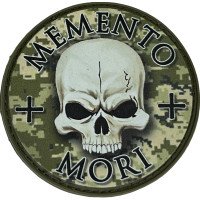 Шеврон ПВХ Memento Mori Піксель Круглий