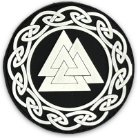 Шеврон ПВХ Valknut Black/White