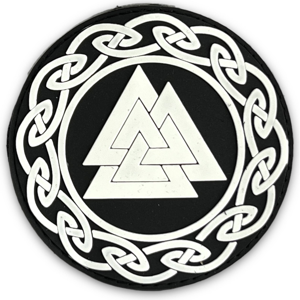 Шеврон ПВХ Valknut Black/White
