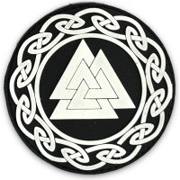 Шеврон ПВХ Valknut Black/White