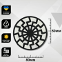 Шеврон ПВХ Black Sun Black/White