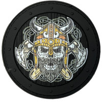 Шеврон ПВХ Viking Skull Black