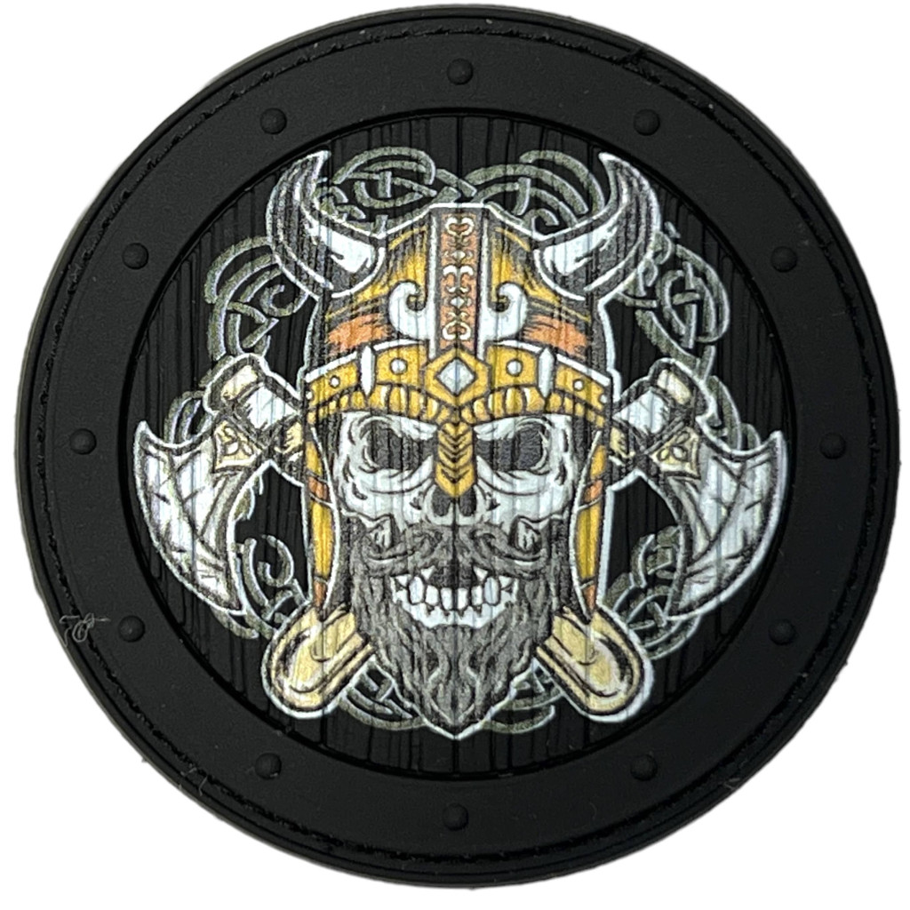 Шеврон ПВХ Viking Skull Black