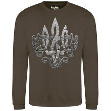 Світшот Тризуб у Серці GANK Army Olive
