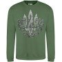 Світшот Тризуб у Серці GANK Olive