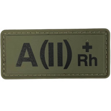Шеврон ПВХ Група Крові A (II) (+) RH Olive