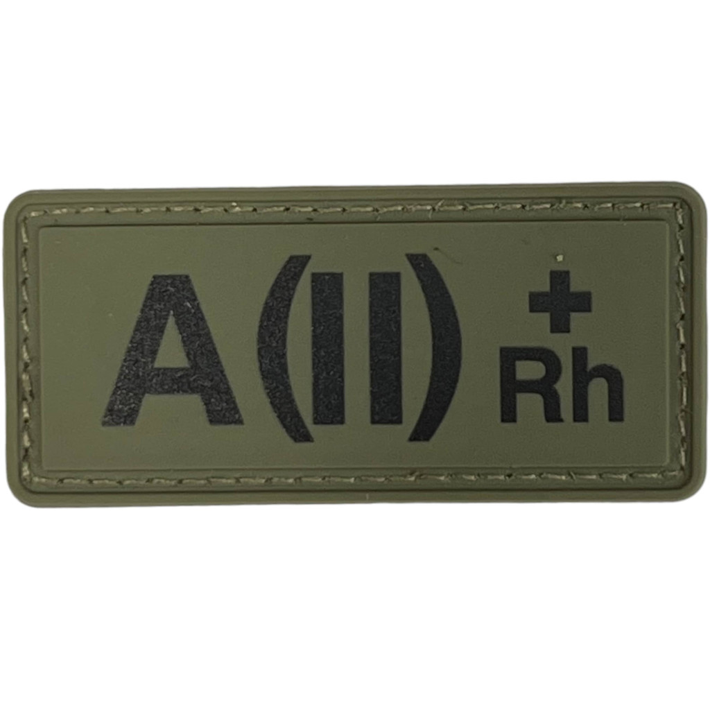 Шеврон ПВХ Група Крові A (II) (+) RH Olive