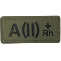 Шеврон ПВХ Група Крові A (II) (+) RH Olive