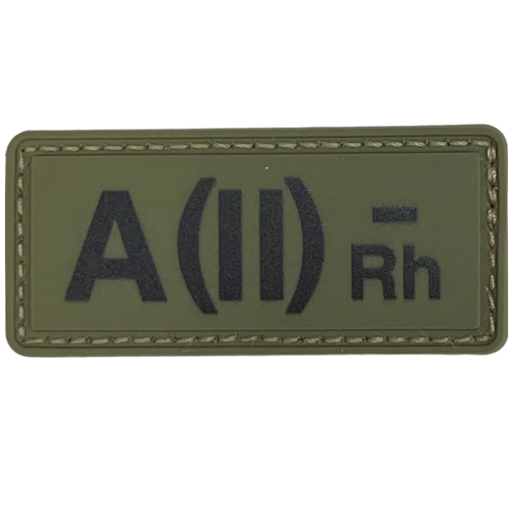Шеврон ПВХ Група Крові A (II) (-) RH Olive