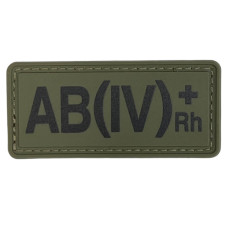 Шеврон ПВХ Група Крові AB (IV) (+) RH Olive