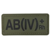 Шеврон ПВХ Група Крові AB (IV) (+) RH Olive