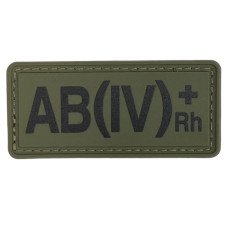 Шеврон ПВХ Група Крові AB (IV) (+) RH Olive