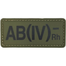 Шеврон ПВХ Група Крові AB (IV) (-) RH Olive