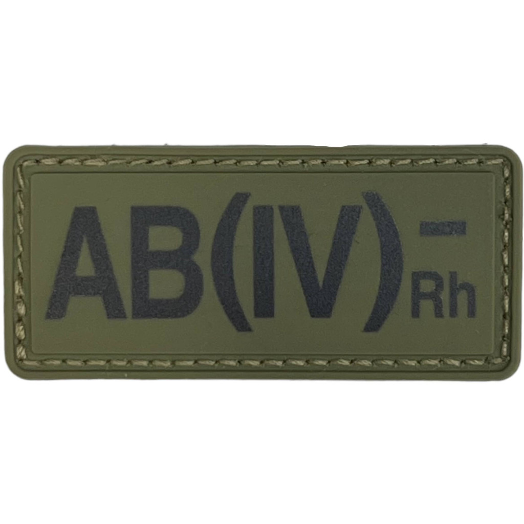 Шеврон ПВХ Група Крові AB (IV) (-) RH Olive