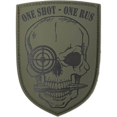 Шеврон ПВХ One Shot Olive/Black