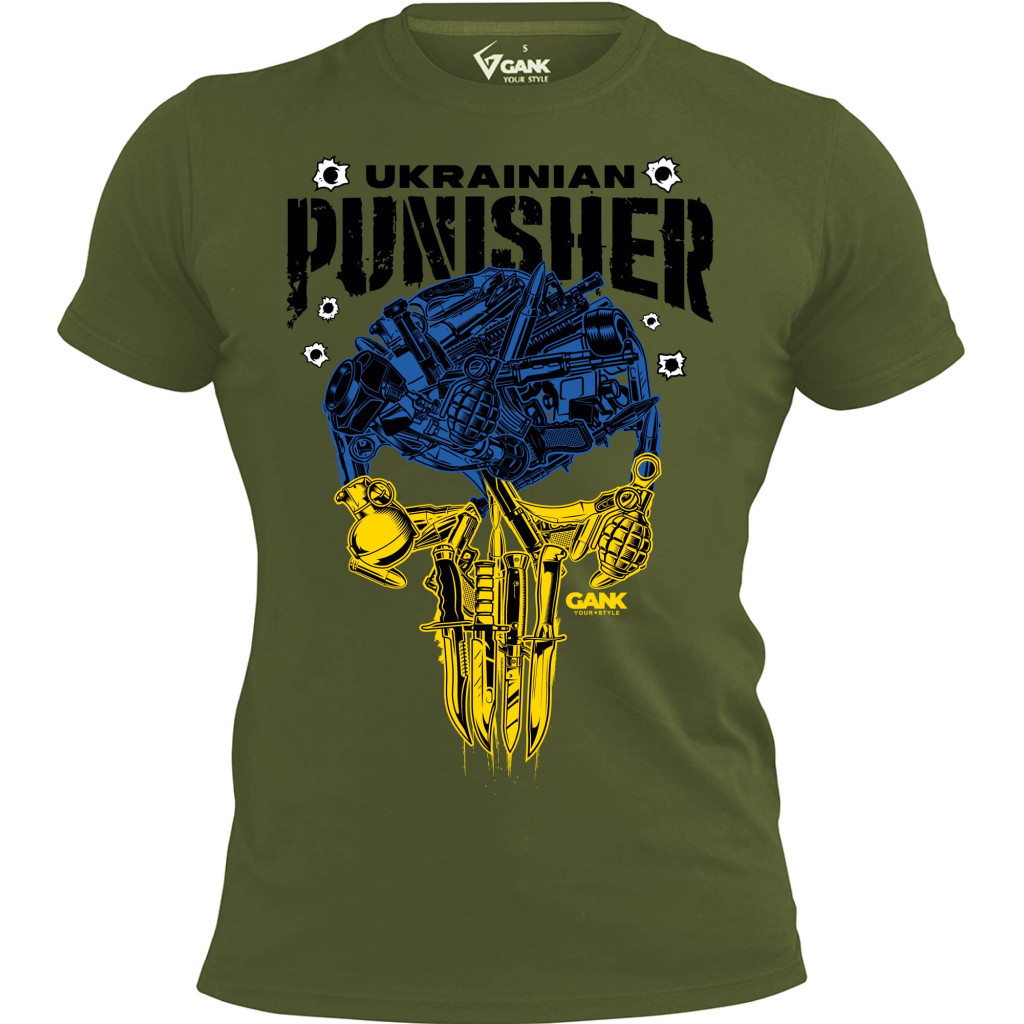 Футболка Punisher Ukrainian GANK Olive