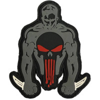Шеврон ПВХ Каратель Black/Grey/Red