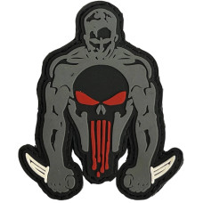 Шеврон ПВХ Каратель Black/Grey/Red Шеврон ПВХ Каратель Black/Grey/Red