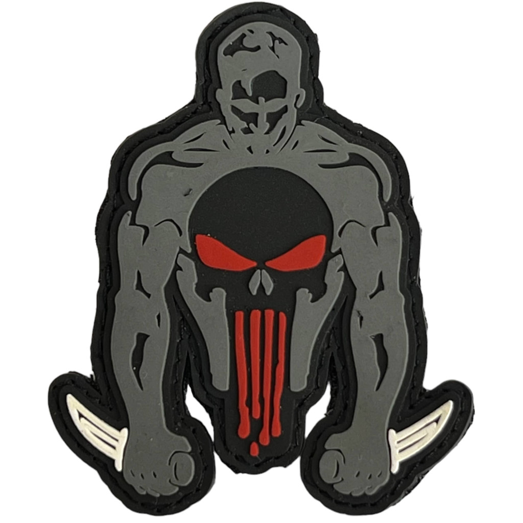 Шеврон ПВХ Каратель Black/Grey/Red