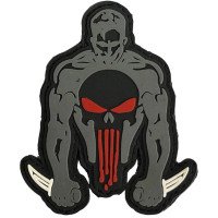 Шеврон ПВХ Каратель Black/Grey/Red