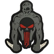 Шеврон ПВХ Каратель Black/Grey/Red