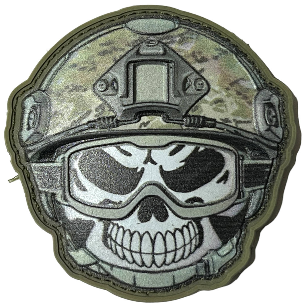 Шеврон ПВХ Smile Skull Olive